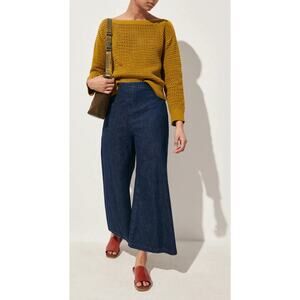 Rachel Comey Absolute Pant Wide Leg Flare Jeans Dark Indigo Denim Size 2 EUC